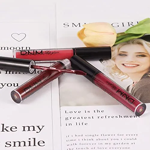 3Pcs Rose, Dark Red & Purple Matte 24-hour Liquid Lipstick Set