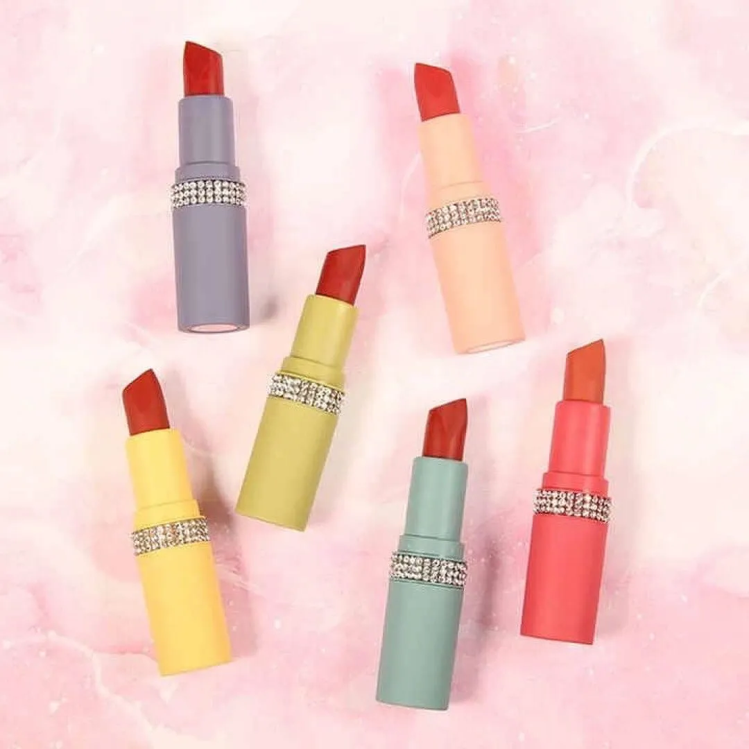 6pcs Heng Fang Diamond Matte Lipstick Set Waterproof & Long-lasting