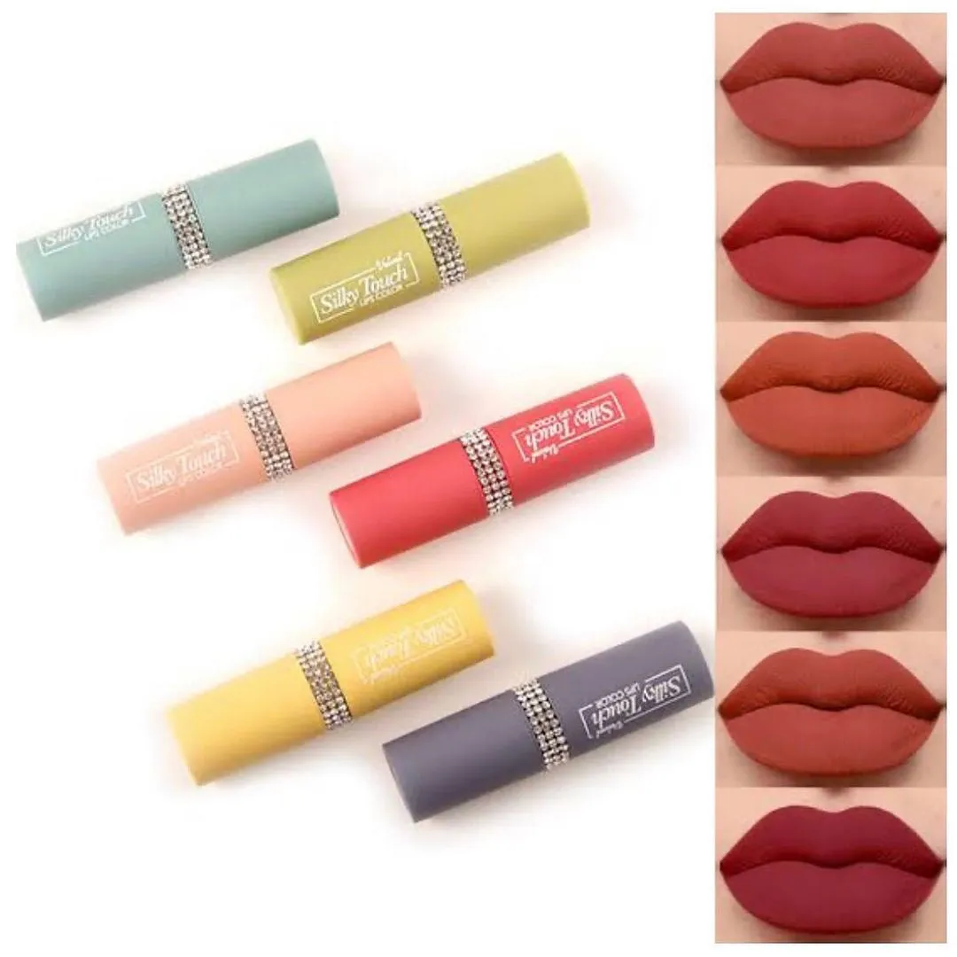 6pcs Heng Fang Diamond Matte Lipstick Set Waterproof & Long-lasting