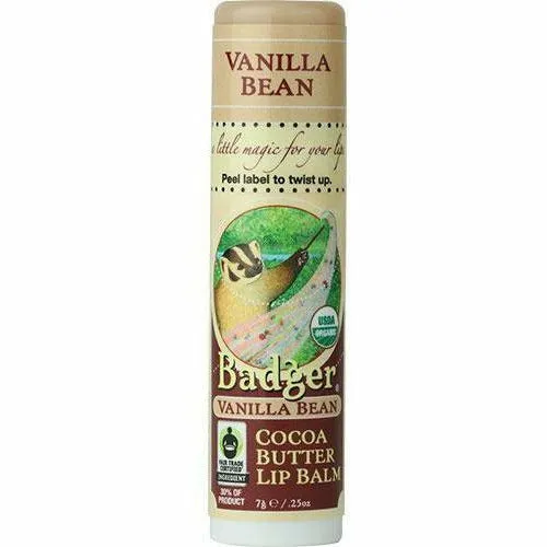 Cocoa Butter Lip Balm Vanilla Bean .25oz by W.S Badger Company