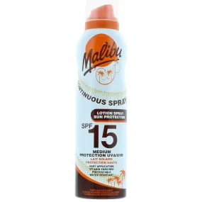 Malibu Sun SPF 15 Continuous Lotion Spray Sunscreen 175ml