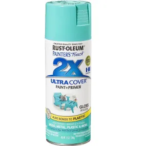 Rust-Oleum Painter's Touch 2X Ultra Cover Gloss Seaside Paint Primer Spray Paint 12 oz