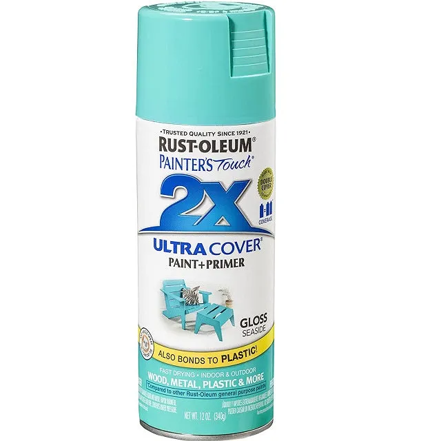 Rust-Oleum Painter's Touch 2X Ultra Cover Gloss Seaside Paint Primer Spray Paint 12 oz